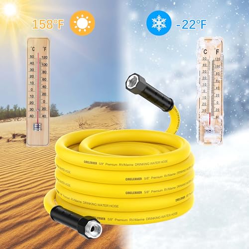 Image of RV Drinking Water Hose 100FT with Storage Bag, 5 /8 inch Premium Fresh Water Hose for RV, Camping, Marine, Trailer and Truck, BPA Free, Anti-Kink and Leak-Free, Drinking Water Safe