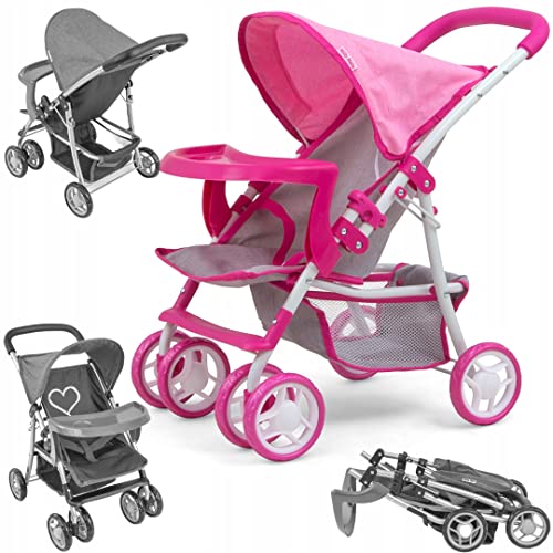 Poussette pour poupées Milly Mally Kate Prestige Pink Rose un landau classique pour enfants