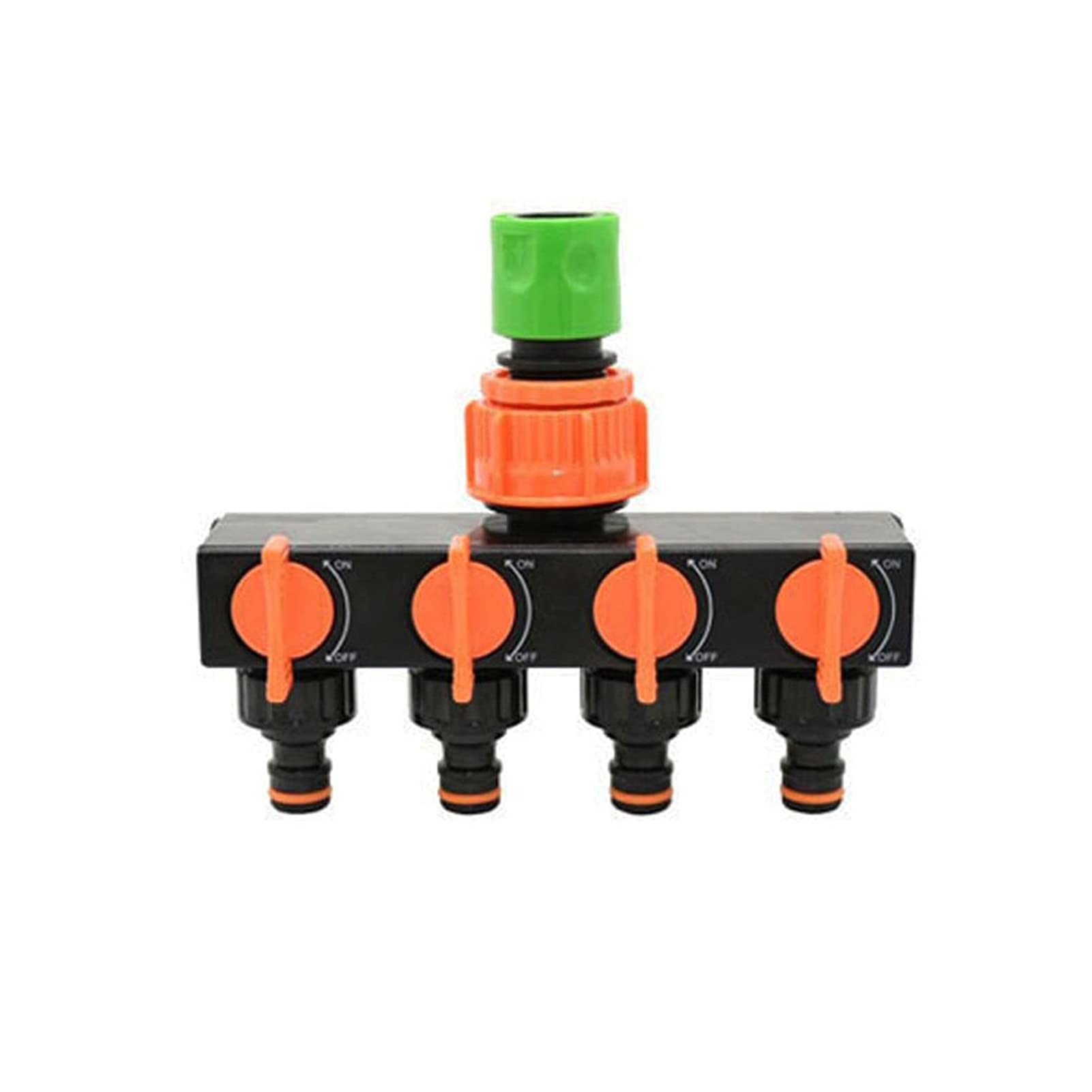 Connettore for tubo flessibile Irrigazione a goccia Rubinetto da giardino a 4 vie Deviatore for acqua Tubo dell'acqua Deviatore a 4 vie Valvola for irrigazione Connettore rapido Femmina 1/2" 3/4" 1"