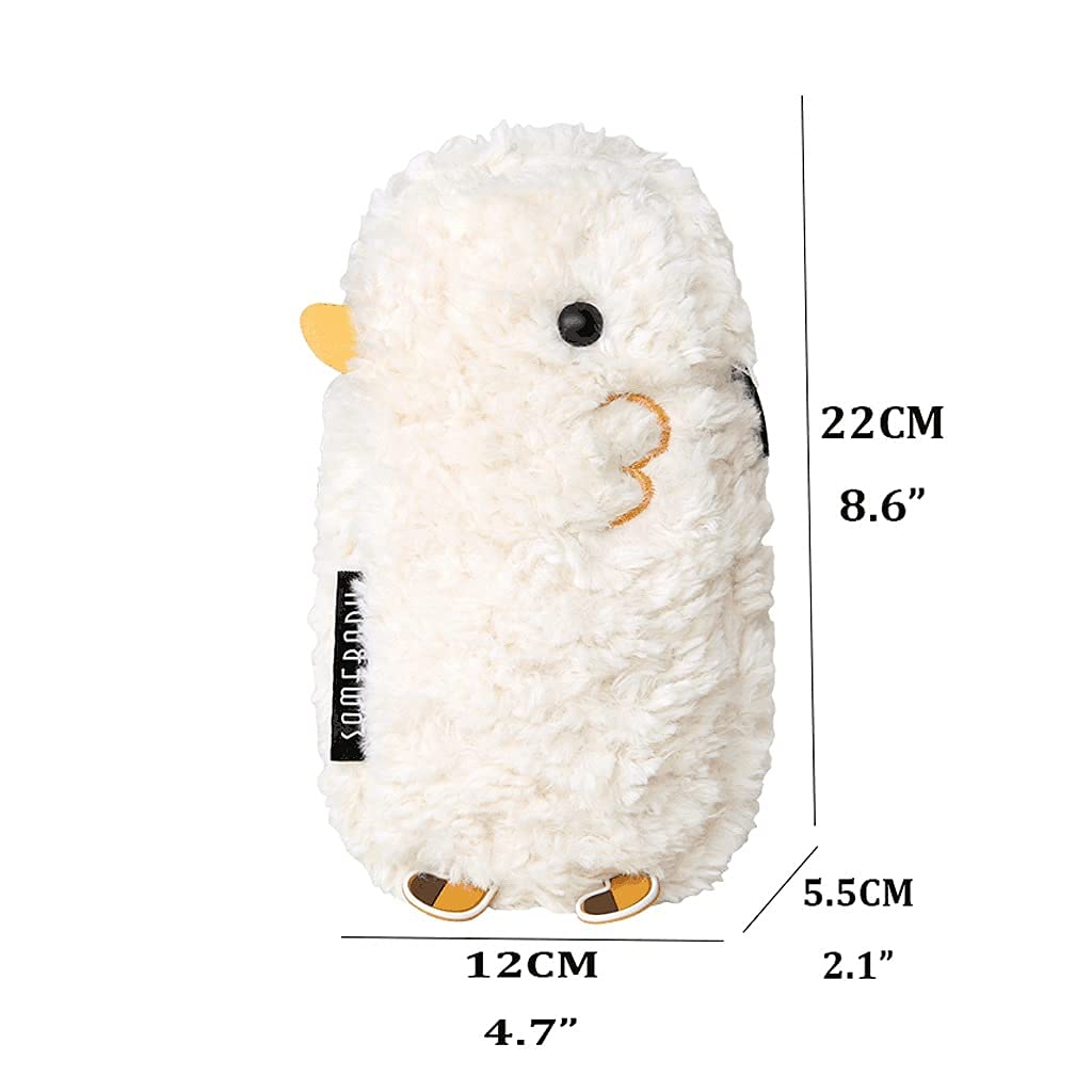 Caja de lápices Funda de lápiz de Peluche de Gran Capacidad, Bolsa de Almacenamiento de papelería Animal Multifuncional Bolsa de cosmética portátil para Oficina/Trip-4 Colores Bolso de Bolsa