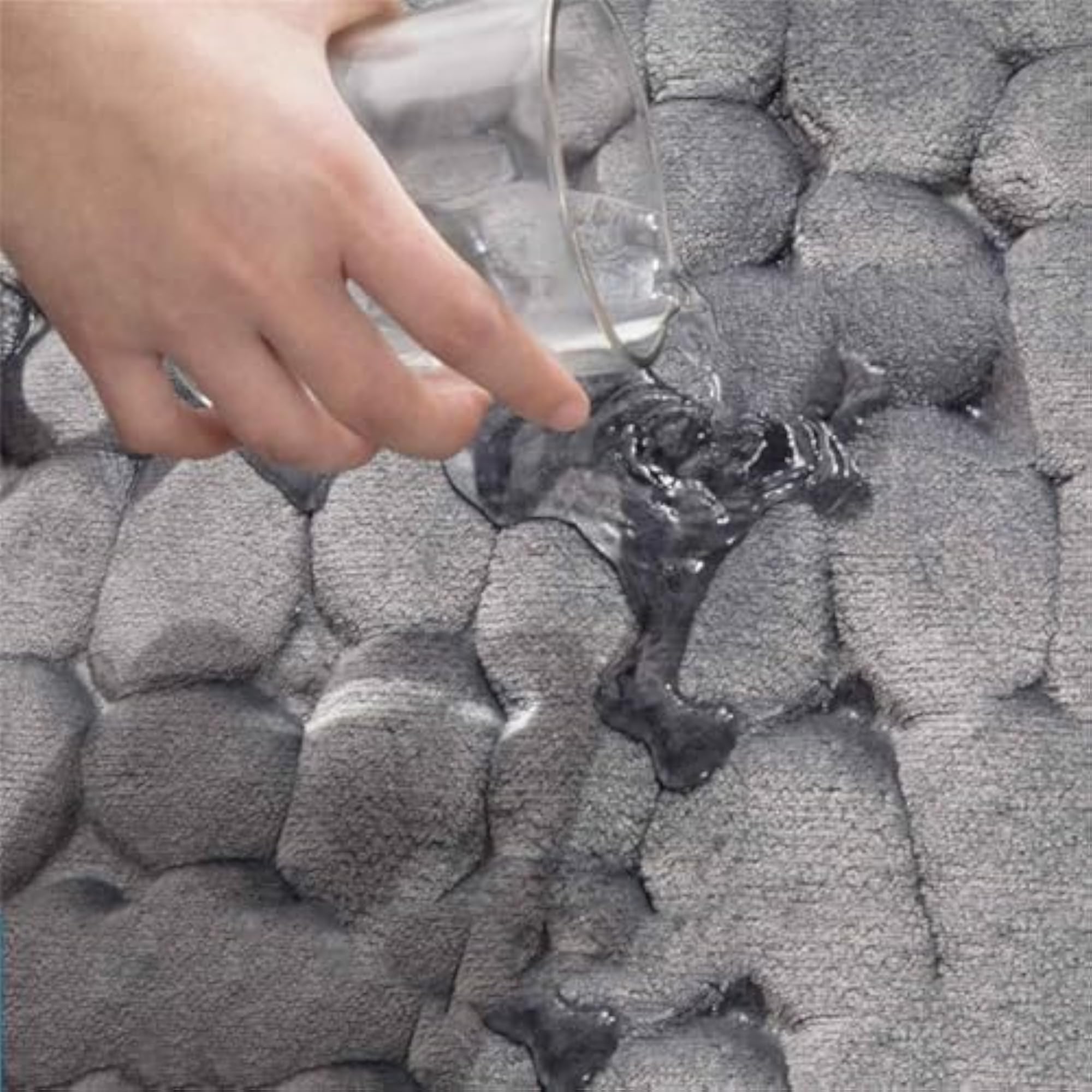 Cobblestone Bathroom Rectangular Rugs - Super Water Absorbent
