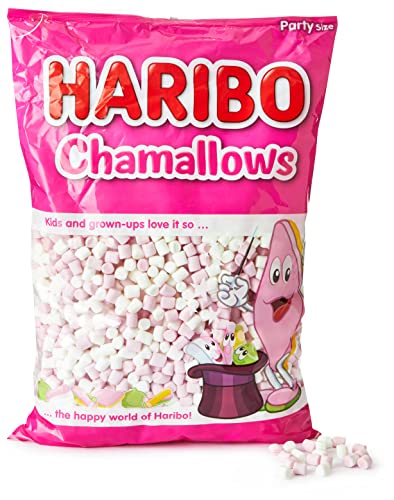 Haribo Chamallows Mini rose et blanc, rétro bonbons pour enfants - 1 kg
