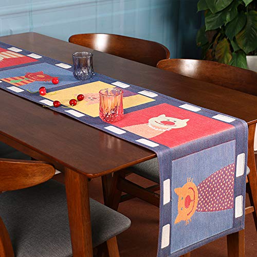 Bandera de la Tabla del Gato de la Historieta, Bandera de la Mesa de Centro, Mantel del gabinete de la TV, paño de la Cubierta del aparador(; 35 * 200cm)