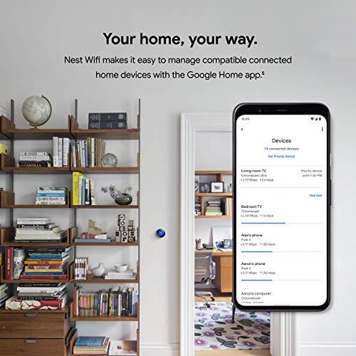 Google Nest Wifi Router 3 Pack - 2Nd Generation 4X4 Ac2200 Mesh Wi-Fi Routers With 6600 Sq Ft Coverage (Renewed) ( One Router & Two Extenders) #TOP6