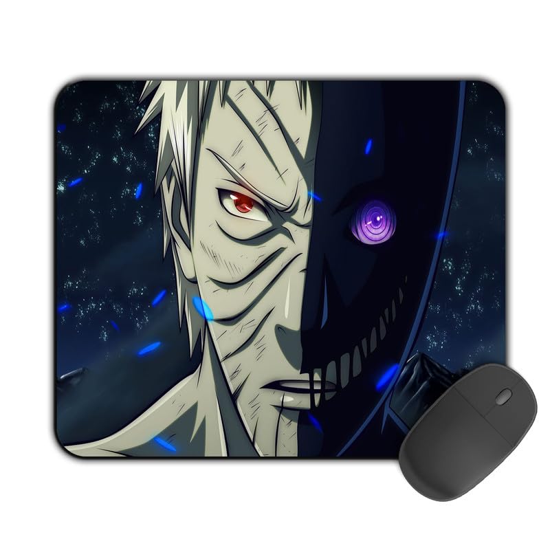 Image of Kirmada Gaming Mouse Pad - Obito X Zetsu (Naruto) Non-Slip Rubber Base - Durable, Smooth Surface, Ergonomic Design, Easy to Clean -Small Size for Mackbook,Laptop,Desktop