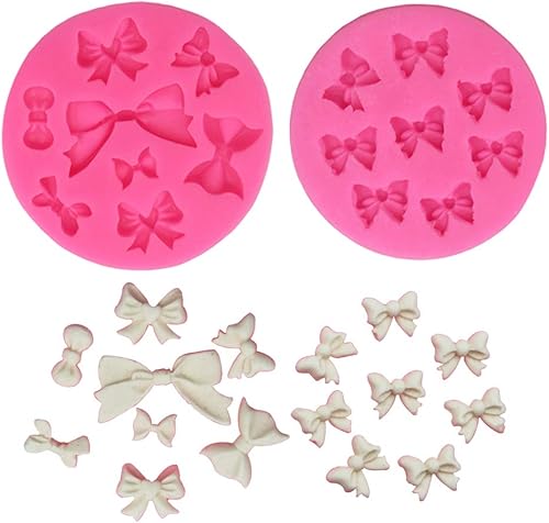 Mini arco silicona Fondant molde Bowknot caramelo chocolate molde pastel magdalena decoración para fiesta de cumpleaños