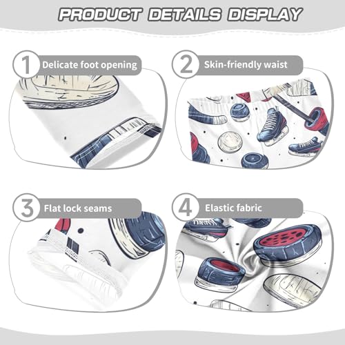 Ice Hockey Equipment Retro Girls Leggings Kids Yoga Pants Dance Active Tights 4T3