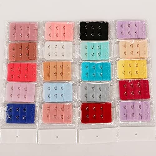 40 Pcs Women's Bra Extenders 3 Hook and 2 Hook Bra Strap Extension Soft
