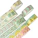 YUBX Nastri Colorati Carta Adesiva, Washi Tape Set Decorativo Colorato e Brillante - Tapes per Decorare Agende, Scrapbook, Album Foto e Progetti Artistici (Sweet Girl 6 Rotoli)