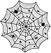 DII 40" Round Polyester Lace Table Topper, Black Spider Web - Perfect for Halloween, Dinner Parties and Scary Movie Nights