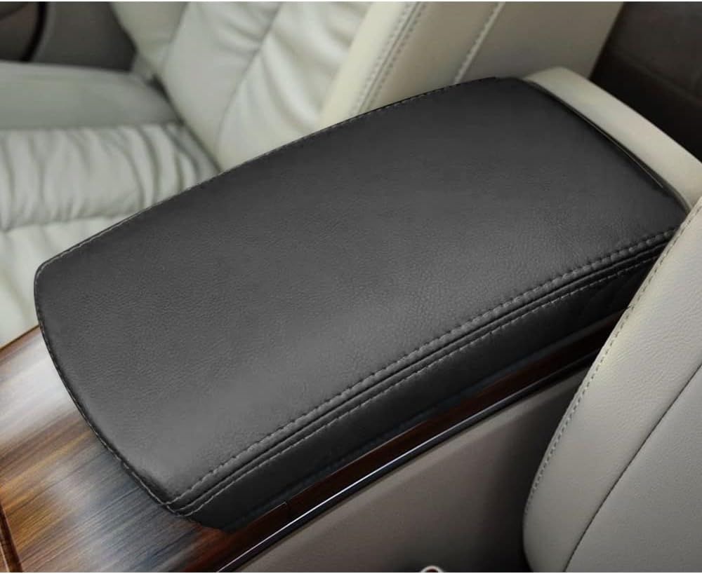 DEYTOP Center Console Cover for Nissan Altima 2008-2012 Car Armrest Cover for Nissan Altima 2008 2009 2012 Accessories Anti-Scratch Leather Armrest Protector (Black)