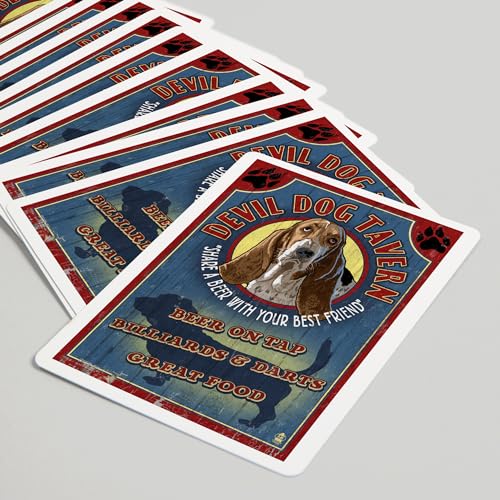 Baraja de cartas tamaño póker 52 naipes Devil Dog Tavern miniatura 5