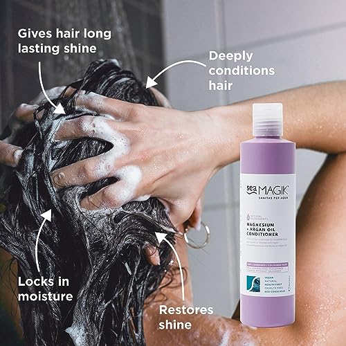 Sea Magik, Argan Oil Conditioner with Magnesium and Organic Seaweed, Hydrates Dry Hair and Scalp to Restore Shine - Image 2