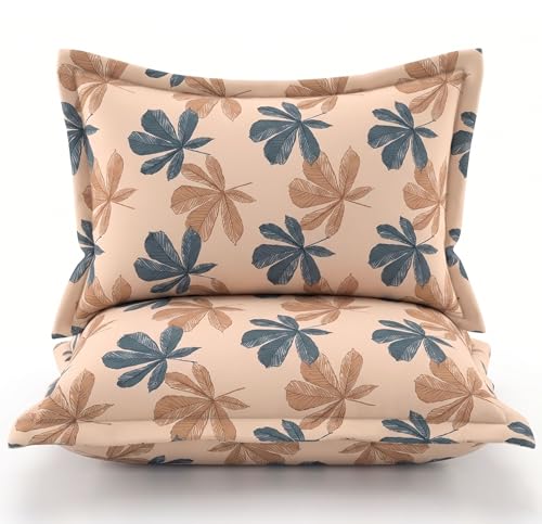 Image of HOMEKART Floral Printed King Size Cotton Bedsheet with 2 Pillow Covers | Luxury Double Bed Bedding Set 86x88 Inches | Ultra Soft, Breathable & Wrinkle Resistant & Home Decor (Desert Beige Floral)