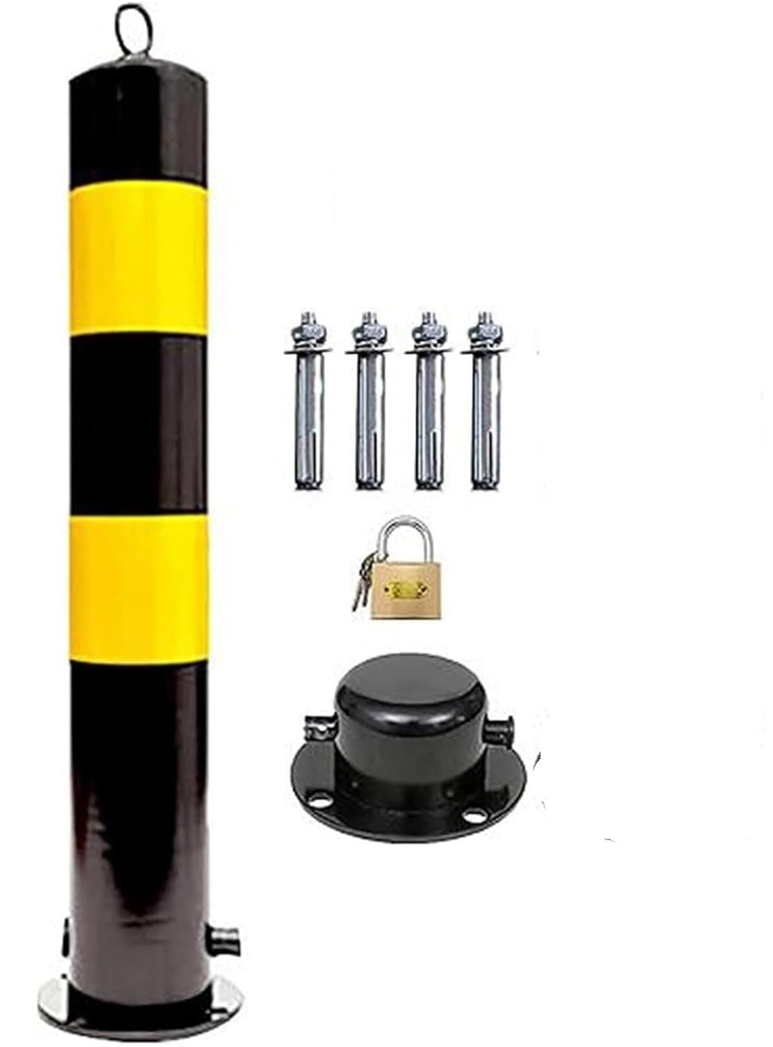 HCZKIUJY Folding Safety Bollard for Driveway and Sidewalk Protection (550x114mm)