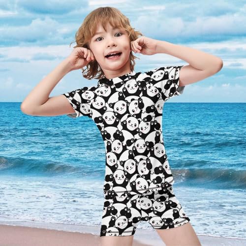 Cute PandaChildren's Swimsuits Boys Two Piece Suit7-9Y（120cm）3