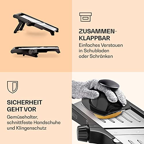 Foto von Gramercy Mandoline Gemüsehobel Food Slicer - Gemüsehobel Edelstahl mit Waffel Fry Cutter Crinkle Cut Potato Chip - Gurkenhobel - Reibe Für Gemüse - Gemüse Schneider