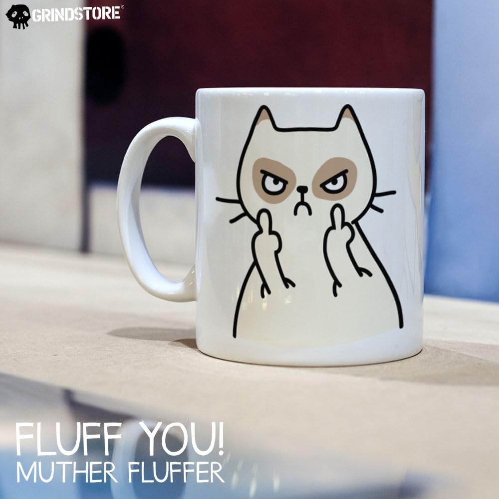 Une tasse blanche de Grindstore avec imprimé Moriar-Tea. - Blanc