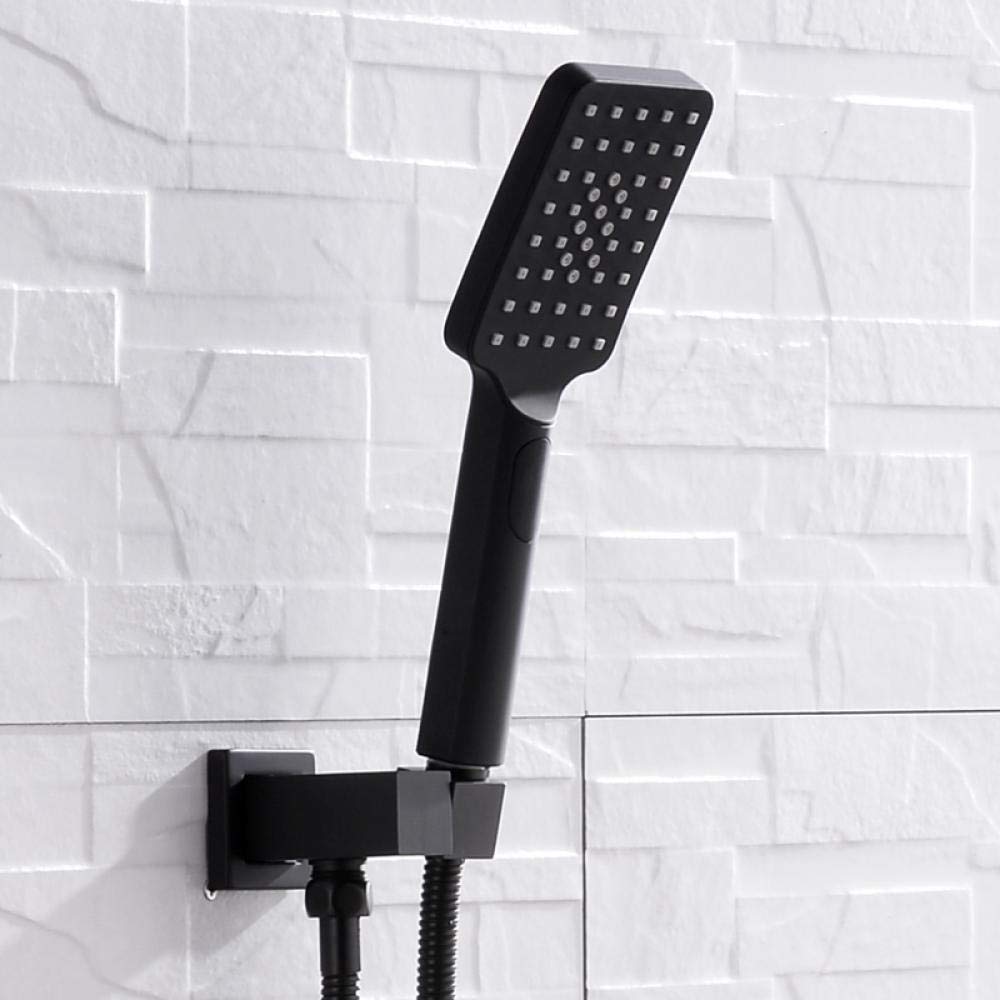 Cabezal De Ducha De Alta Presión Cabezal De Ducha De Mano De Baño De Latón Negro Soporte De Ducha De Latón Ajustable Soporte De Ducha Rociador De Mano De Cobre Para Ahorro De Agua
