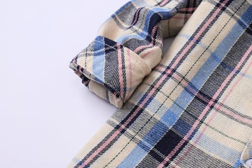 Image of Betusline Boy and Men Button Down Plaid Shirt