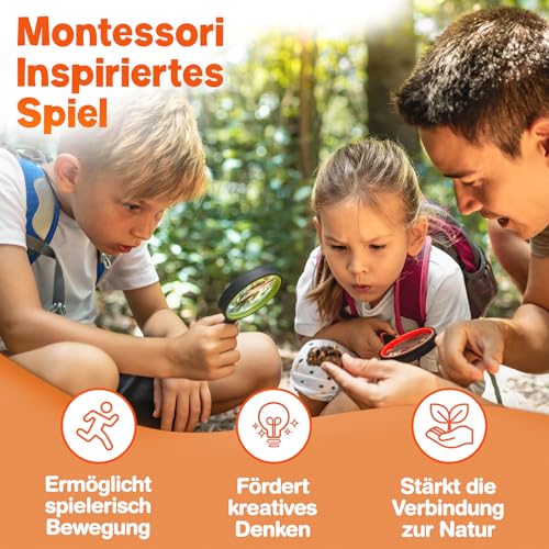 MUTKIND® 50x Entdeckerkarten für Kinder (ALLE 4 Jahreszeiten) - Spannendes Suchspiel zum Natur entdecken - 100 Aufgaben - Outdoor Spiele für Kinder - Geschenk Junge und Mädchen ab 4, 5, 6, 7, 8 Jahre