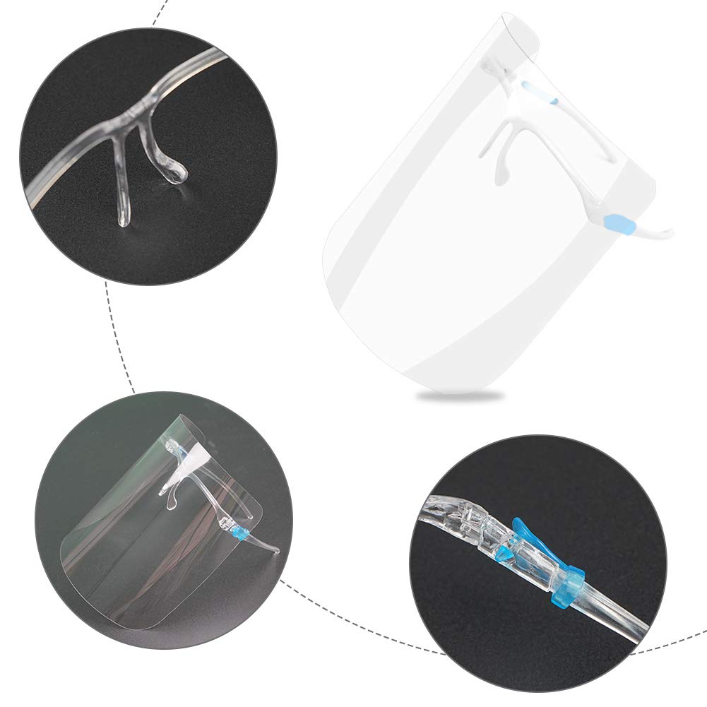 AIEOE Gesichtsvisier 10er Set - Anti-Beschlag Schutzbrille Für Brillenträger