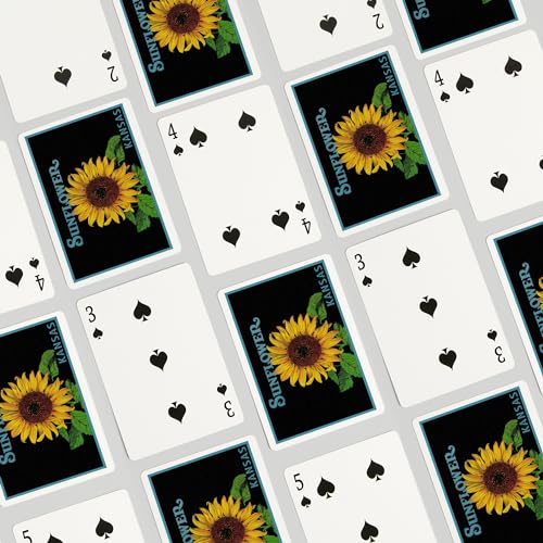 Baraja de 52 cartas estilo póker Kansas Sunflower Brand miniatura 4