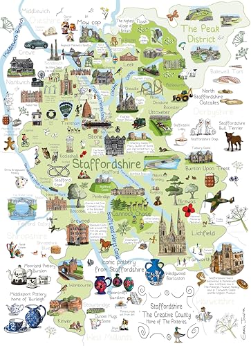 Great British Jigsaws Emma Joustra Rompecabezas 'Staffordshire' 1000 Piezas