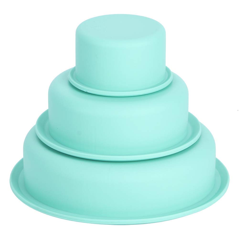 Set De 3 Moules à Gâteau Silicone Ronds - 10, 15 Et 20cm Antiadhésifs Pour Four