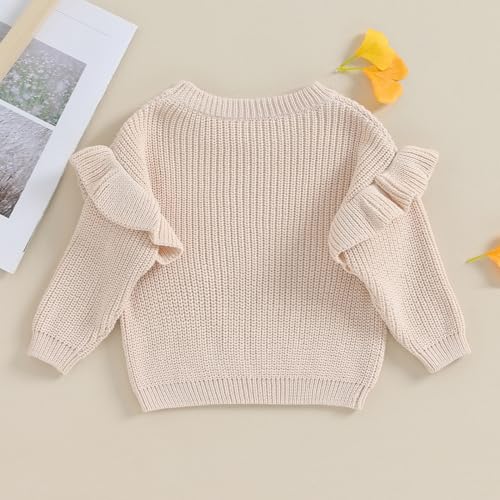 MERSARIPHY Infant Baby Girl Sweater Baby Pullover Sweater Toddler Girl Knit Sweatshirt Fall Winter Clothes4