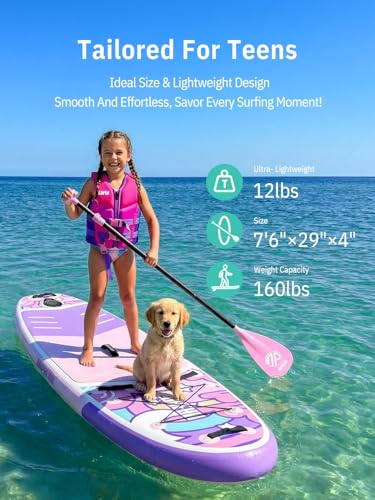 Image of Niphean Inflatable Stand Up Paddle Board with SUP Accessories, Anti-Slip EVA Deck, 10'6'' Inflatable Paddle Boards for Adults & Youth of All Skill Levels