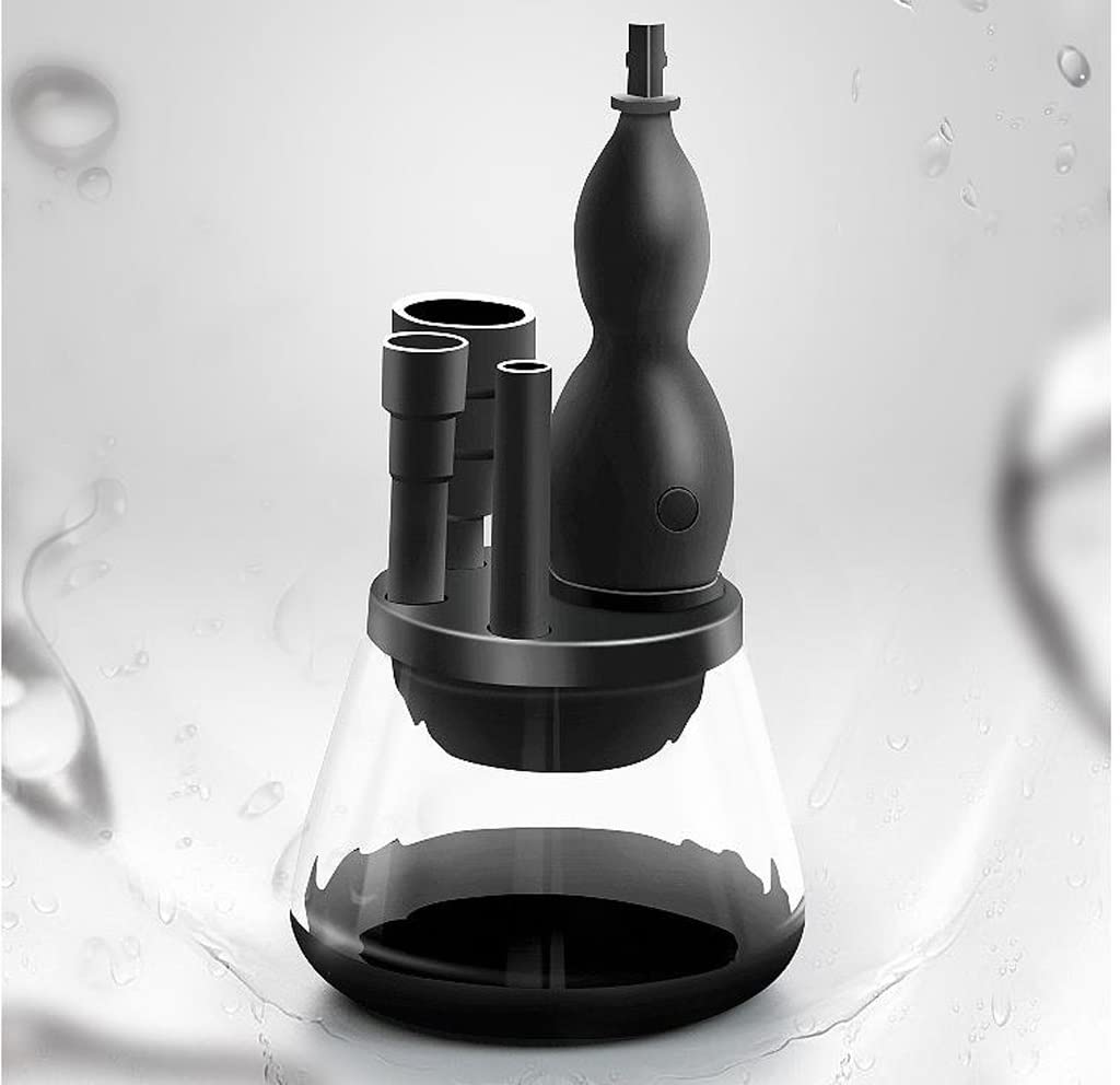 Zestaw pędzli do makijażu Myjka do szczotek Automatyczna myjka do szczotek Szybkosuszarka Elektryczny środek czyszczący Lazy Automatic Magic (Color : Nero)