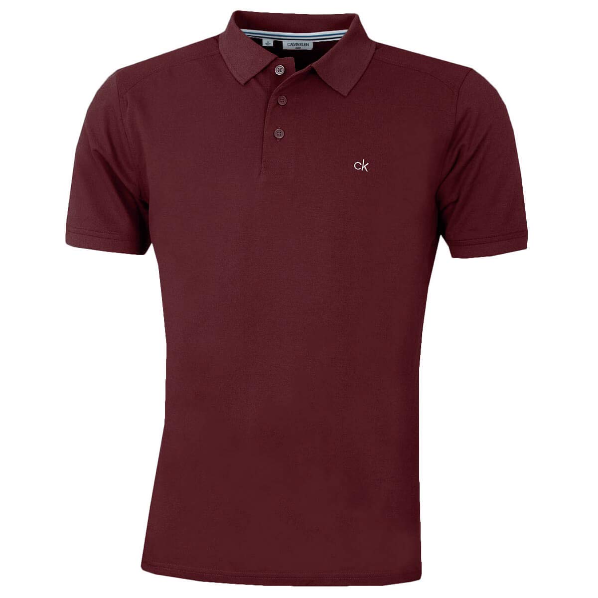 Calvin Klein Mens Campus Polo Shirt - Burgundy - M
