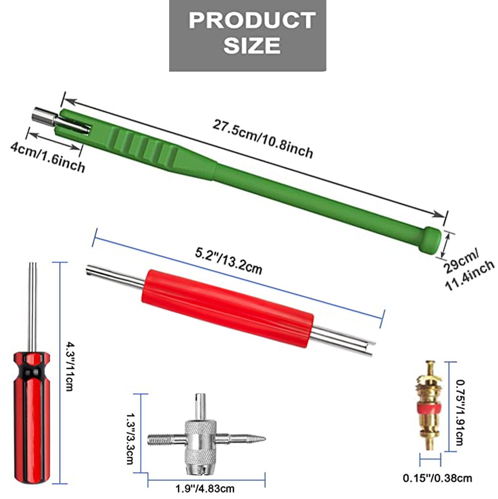 40-teiliges Ventil Werkzeug Set - Ventilkern Entferner & Reparaturkit Für Auto, Motorrad, Fahrrad
