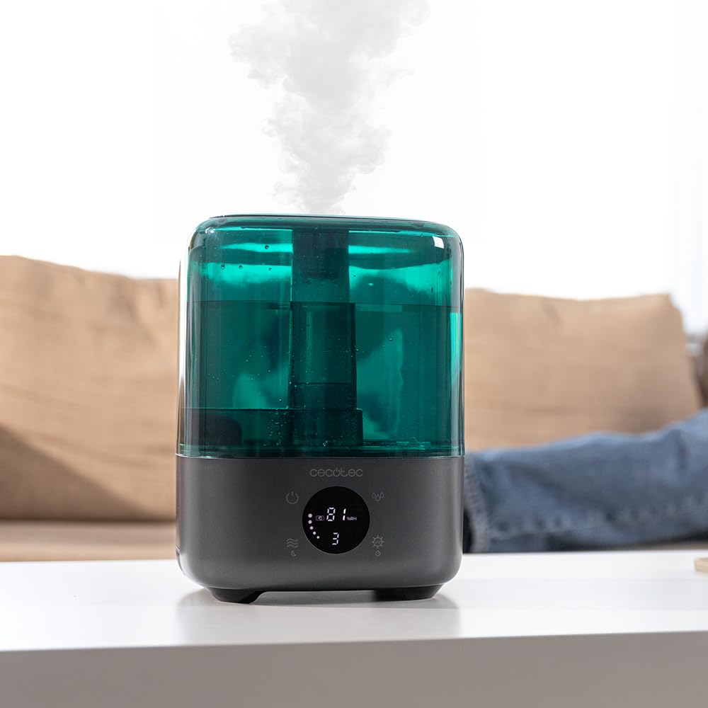 Cecotec Breezecare 2900 Smart nawilżacz wody, 25 W, maksymalne nawilżanie 300 ml/h, zbiornik 4,5 l, ekran dotykowy, timer do 8h, kontrola wilgotności 45% do 90%