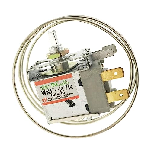 RUIAN Mini Fridge Thermostat, Universal 2 Pin Refrigerator Freezer Temperature Control WKF-27R