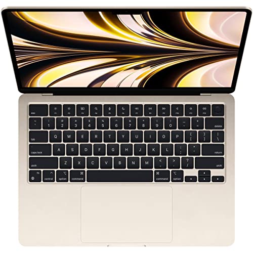 Image of Apple 2022 MacBook Air with Apple M2 Chip, 13-inch, 16GB RAM, 256GB SSD Storage - Starlight (Renewed)