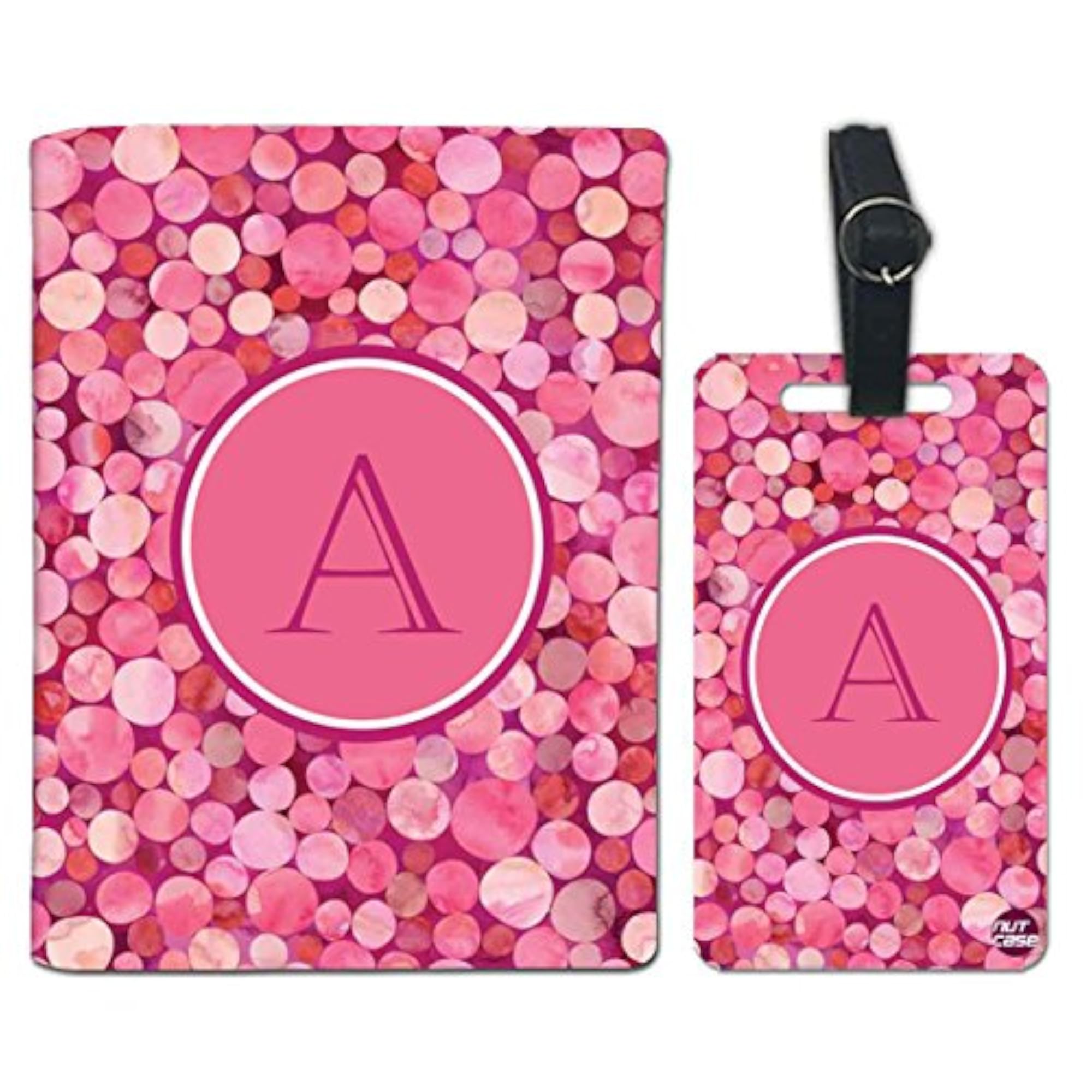 Personalized Passport Cover with Customized Luggage Tag Set