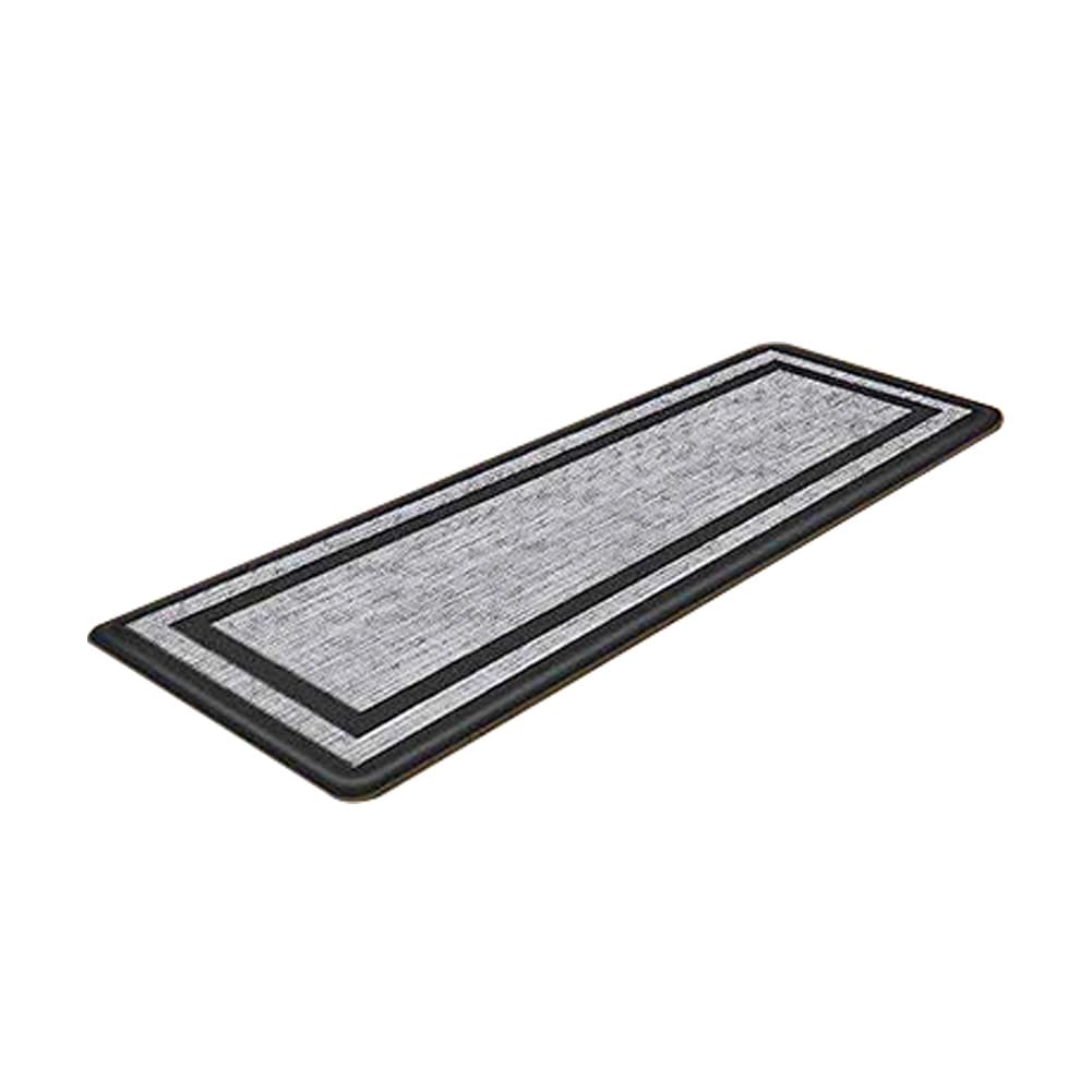 Tapis anti-fatigue de sol cuisine antidérapant et imperméable noir de ménage