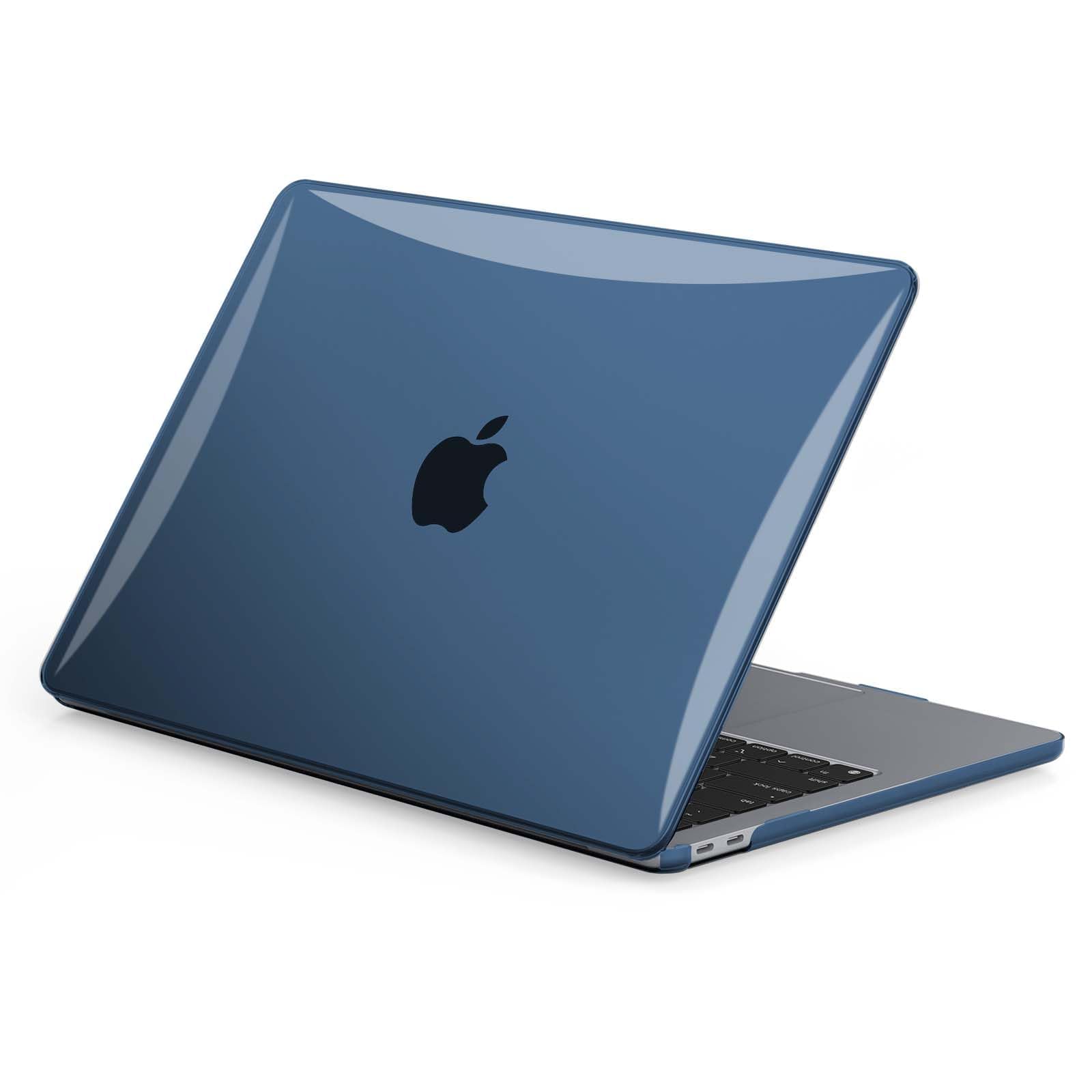 EooCoo Case Compatible for MacBook Air 13 inch 2021 2020 2019 2018 Release,M1 A2337 A2179 A1932 with Retina Display Touch ID,Air 13.3 Laptop Plastic Hard Shell Cover,Smooth Shiny Surface,Midnight Blue
