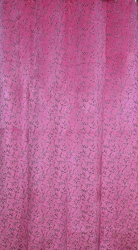 Image of Window Curtain 5 Feet Long for Living Room - Window Curtain Set of 1 Pcs Panel, Velvet Curtain Blackout & Stylish Parda for Home Decor & Office Pink Colour