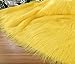 Yimihua Kunstpelzstoff, Plüschstoff, langfloriges Kunstpelzmaterial Flauschiger Stoff für Kostümmode Teppiche Requisiten Kulissen Cosplay Stuhldekoration (Color:Gelb)