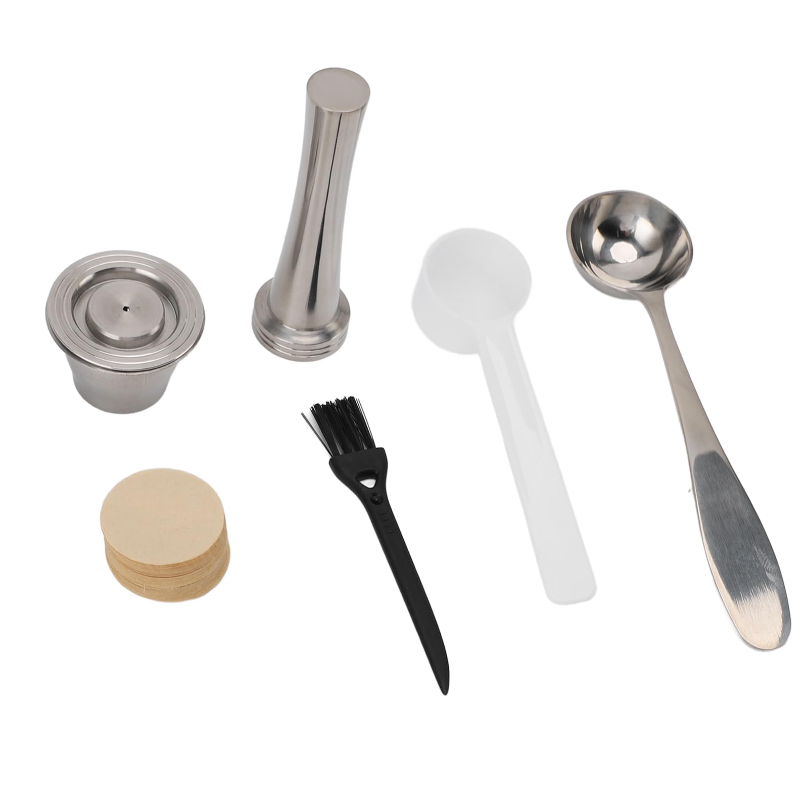 Tampers de cápsulas de café reutilizables de acero inoxidable para oficina en casa