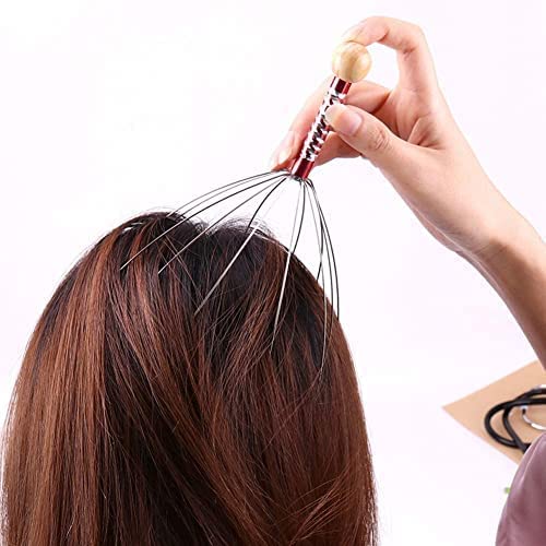 Top Select Head Massage Machine Massager for Scalp and Neck Hair Growth Vibration Machines Hand Comb Massager Pain and Stress Relief Relax and Spa Therapy Dealing (RANDOM COLOR) (Pack of 2) 3