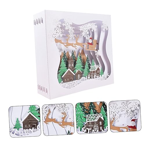 Tofficu 1 cartão de Natal 3D cartões de convite de Natal cartão de Papai Noel novidade cartões de Na