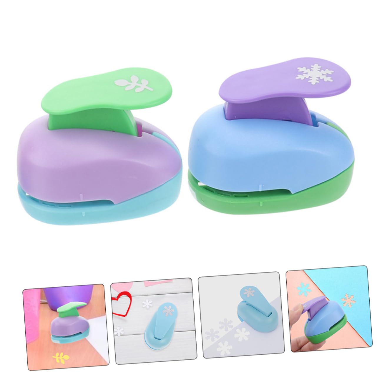 Gadpiparty 4 Set Fustellatrice Carta Diy Puncher Per Scrapbooking E Strumento Per Creazioni Casuale 2 Pezzi*4