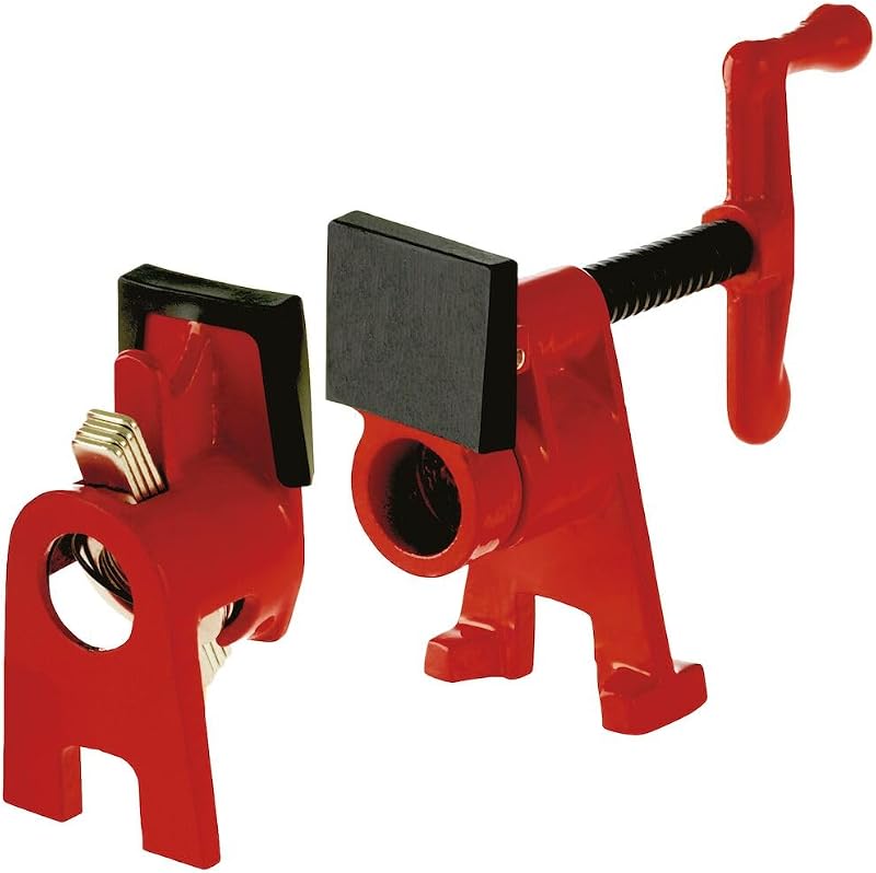 Bessey BPC-H34, 3/4 pulgadas. Abrazaderas para tubos estilo H: increíblemente versátiles, fáciles de montar, abrazaderas de taller indispensables para proyectos de carpintería, mejoras del hogar y bricolaje