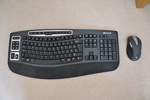 Microsoft Desktop Wireless Laser 5000, EN - Teclado (EN, RF inalámbrico, Gris, Laser, Alcalino, AA, Microsoft Windows XP Home Edition, Microsoft Windows XP Professional, Microsoft Windows XP Tablet PC)