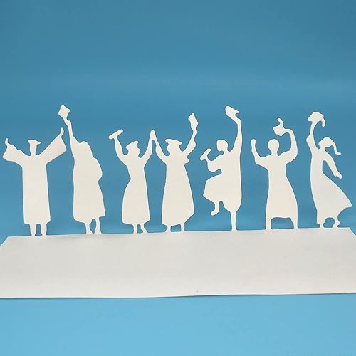 Miniatura 4 de Troqueles de metal, 5.6 x 2.2 in, ceremonia de graduación, uniforme de soltero, carnaval, corte de metal, troqueles para hacer tarjetas, fondo en