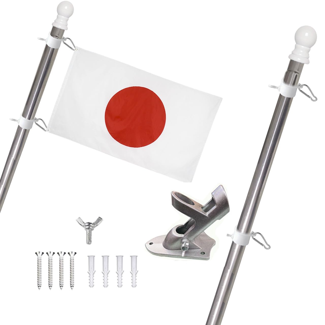 Amazon.co.jp: Rimikuru 旗 ポール のぼり スタンド 日本国旗 旗棒